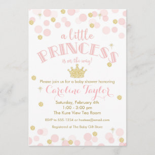 Invitation au Baby shower de Parties scintillant d