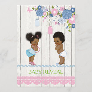 Invitation au Baby shower de révélation de bébés a