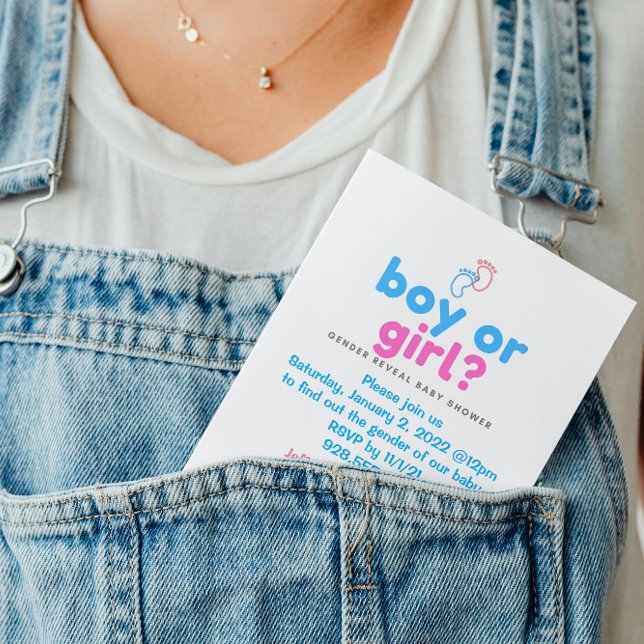 Invitation au Baby shower de révélation de genre (Créateur téléchargé)