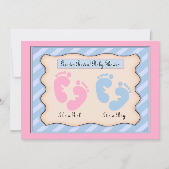 Invitation au Baby shower de révélation de genre (Devant)