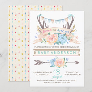 Invitation au Baby shower de révélation de genre d