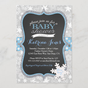 Invitation au baby shower de Snowflake Winter Wond