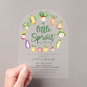 Invitation au Baby shower de Sprout doux