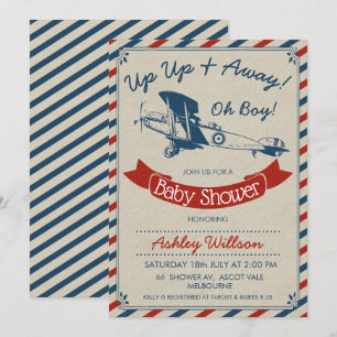 Invitation Au Baby shower De Volet vintage Pour Ga