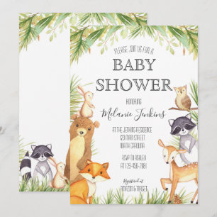 Invitation au Baby shower de Woodland