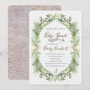 Invitation au Baby shower de Woodland