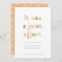 Invitation au Baby shower d'effort conjoint