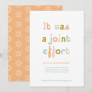 Invitation au Baby shower d'effort conjoint