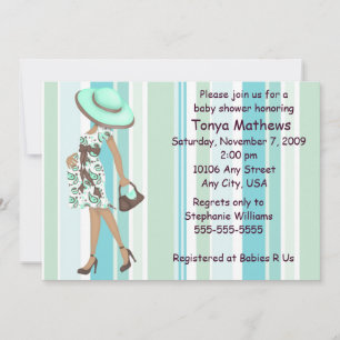 Invitation au Baby shower des bandes (AA)
