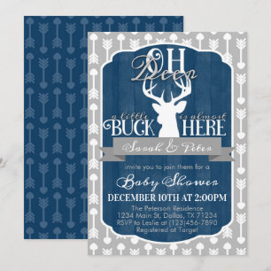 Invitation au Baby shower des cerfs de la tribu de