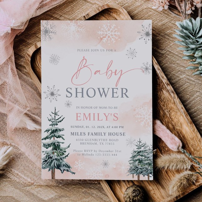 Invitation au Baby shower d'hiver (Créateur téléchargé)