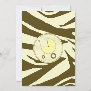 Invitation au Baby shower d'impression Jaune et Br