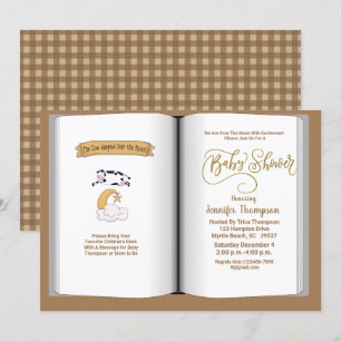 Invitation au Baby shower du thème du livre Brown