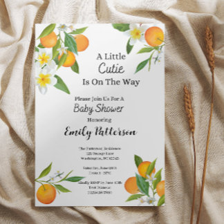 Invitation au Baby shower Little Cutie