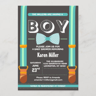Invitation au Baby shower Little Man