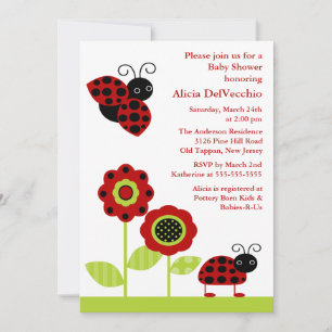 Invitation au Baby shower Mod Garden