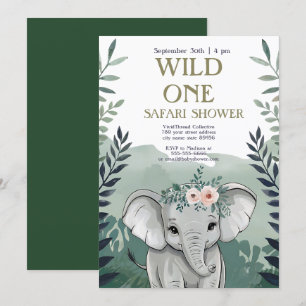 Invitation au Baby shower Neutral Boho Safari