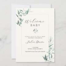 Invitation au Baby shower neutre pour les hommes e