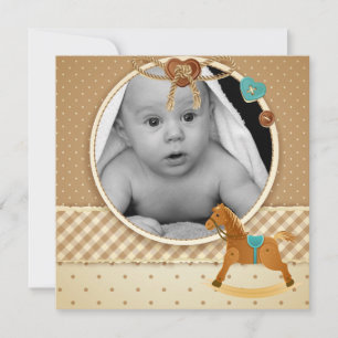 Invitation au Baby shower photo de bébé garçon