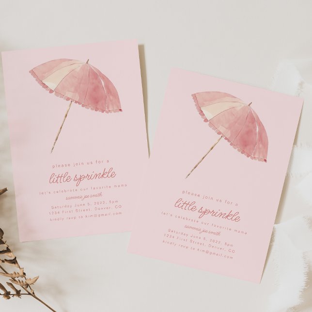 Invitation au Baby shower rose (Créateur téléchargé)