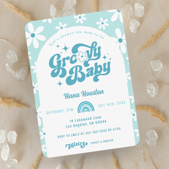 Invitation au Baby shower super Baby Boho Arch (Créateur téléchargé)