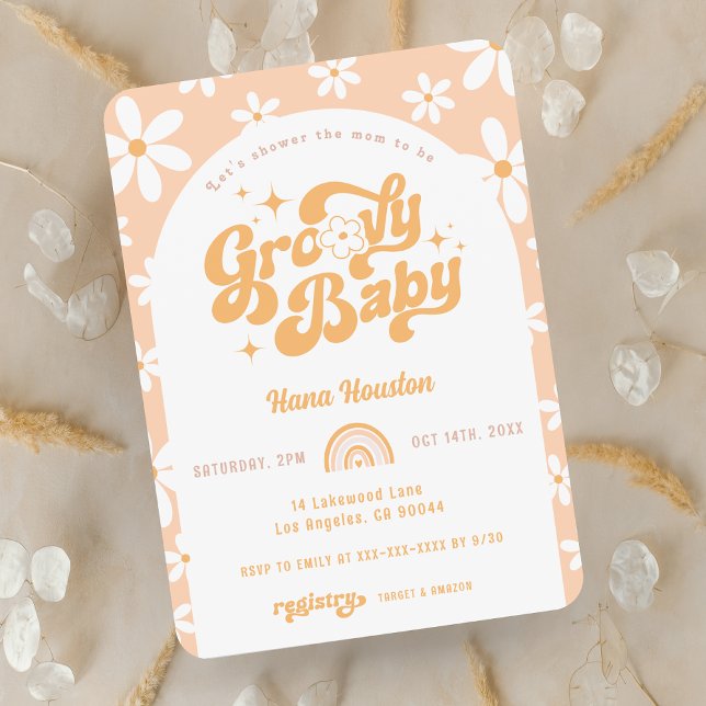 Invitation au Baby shower super Baby Boho Arch (Créateur téléchargé)