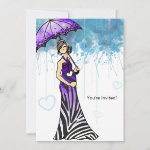 Invitation au Baby shower Zebra