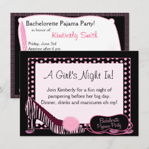 Invitation au Bachelorette Pajama Party
