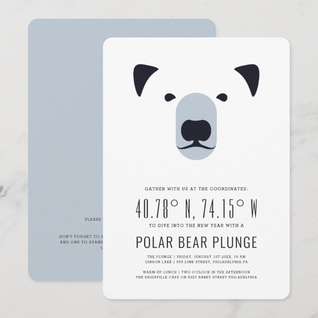 Invitation au bain de l'ours polaire et au déjeune (Devant / Derrière)