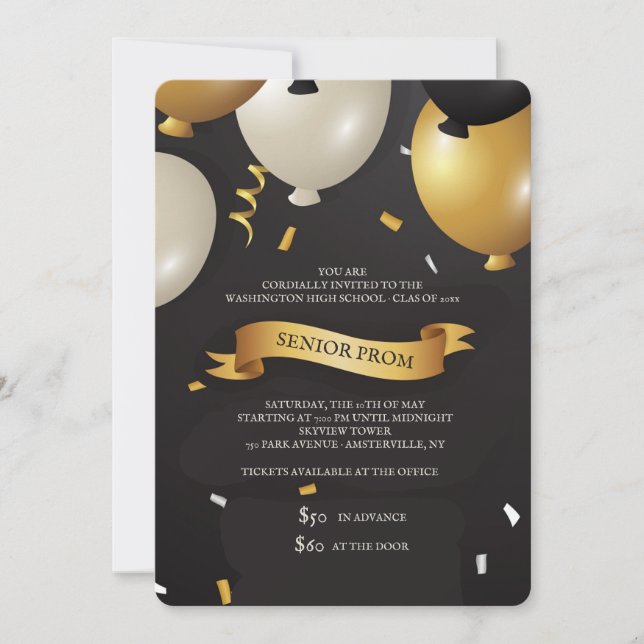 Invitation au bal de l'or et du noir (Devant)