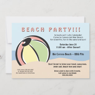 Invitation au bal de plage de Hip and Fun