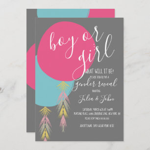 Invitation au ballon Tassel Boho