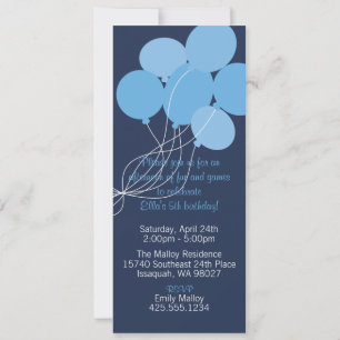 Invitation au Balloon Bouquet Party