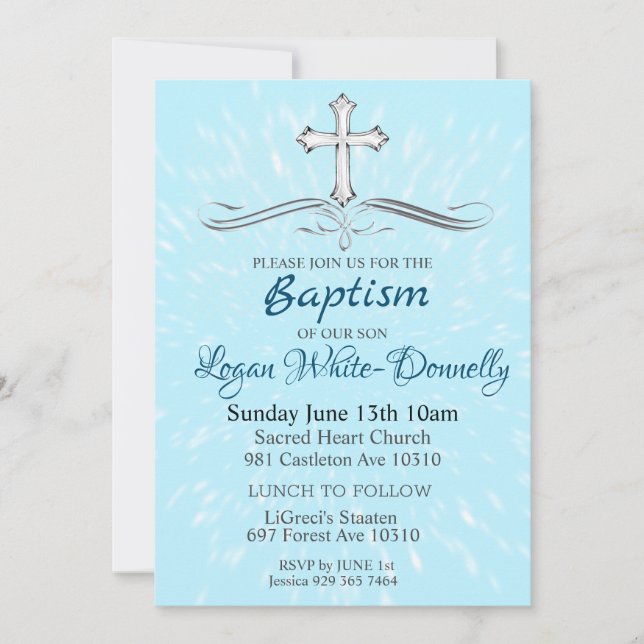 Invitation au baptême (Devant)