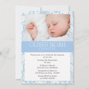 Invitation au baptême de bébé