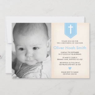 Invitation au baptême de bébé