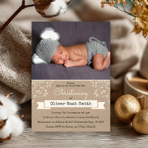 Invitation au baptême de bébé