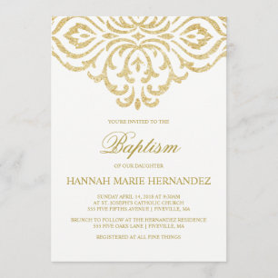 Invitation au baptême de Damas de Parties scintill
