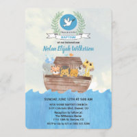 Invitation au baptême de l'arche de Noé
