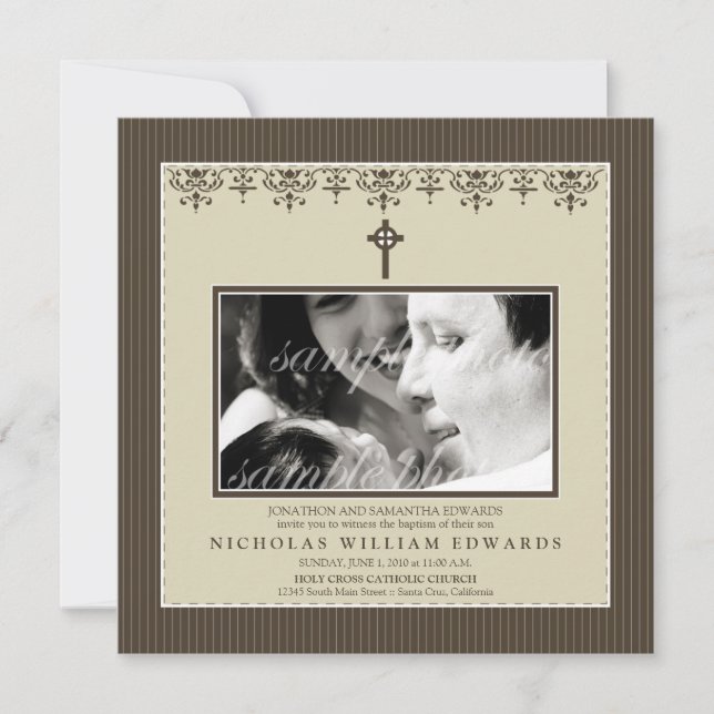 Invitation au baptême de sémitisme de l'époque vic (Devant)