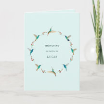 Invitation au baptême des colibris français avec p