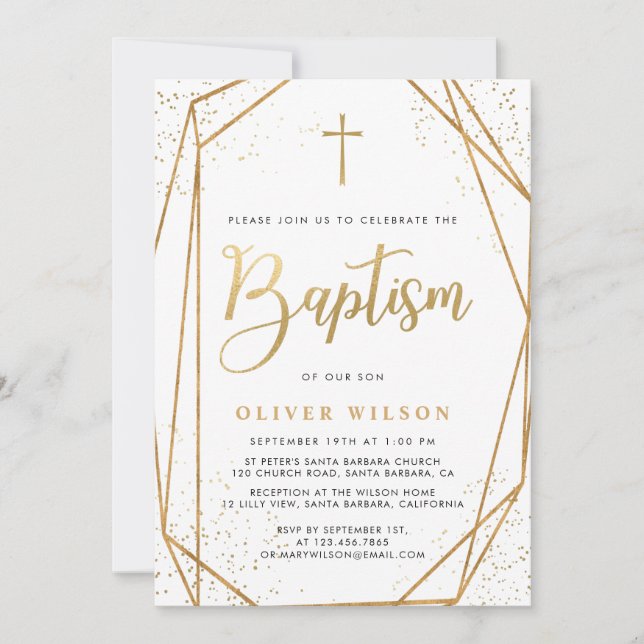 Invitation au Baptême d'or (Devant)