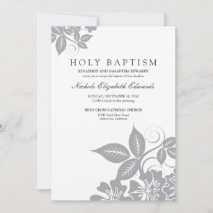 Invitation au baptême du Saint-Baptême floral d'ar