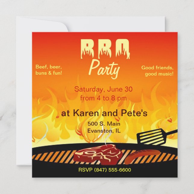 invitation au barbecue (Devant)