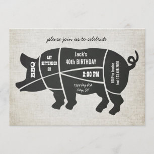 Invitation au barbecue d'anniversaire vintage
