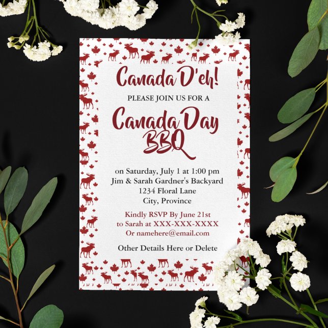 Invitation au barbecue de la fête du Canada (Créateur téléchargé)