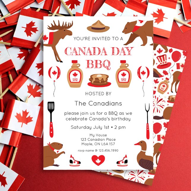 Invitation au barbecue de la fête du Canada (Créateur téléchargé)