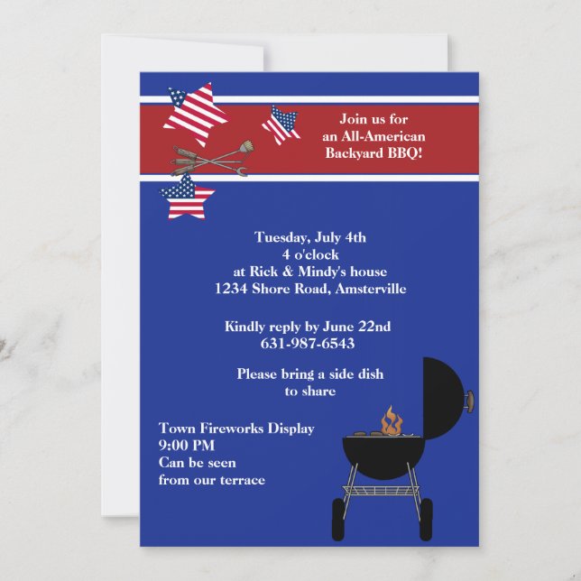 Invitation au barbecue du Parti patriotique (Devant)