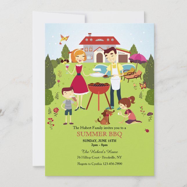 Invitation au barbecue familial (Devant)