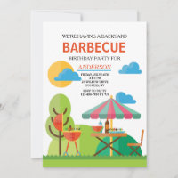 Invitation au barbecue jardin